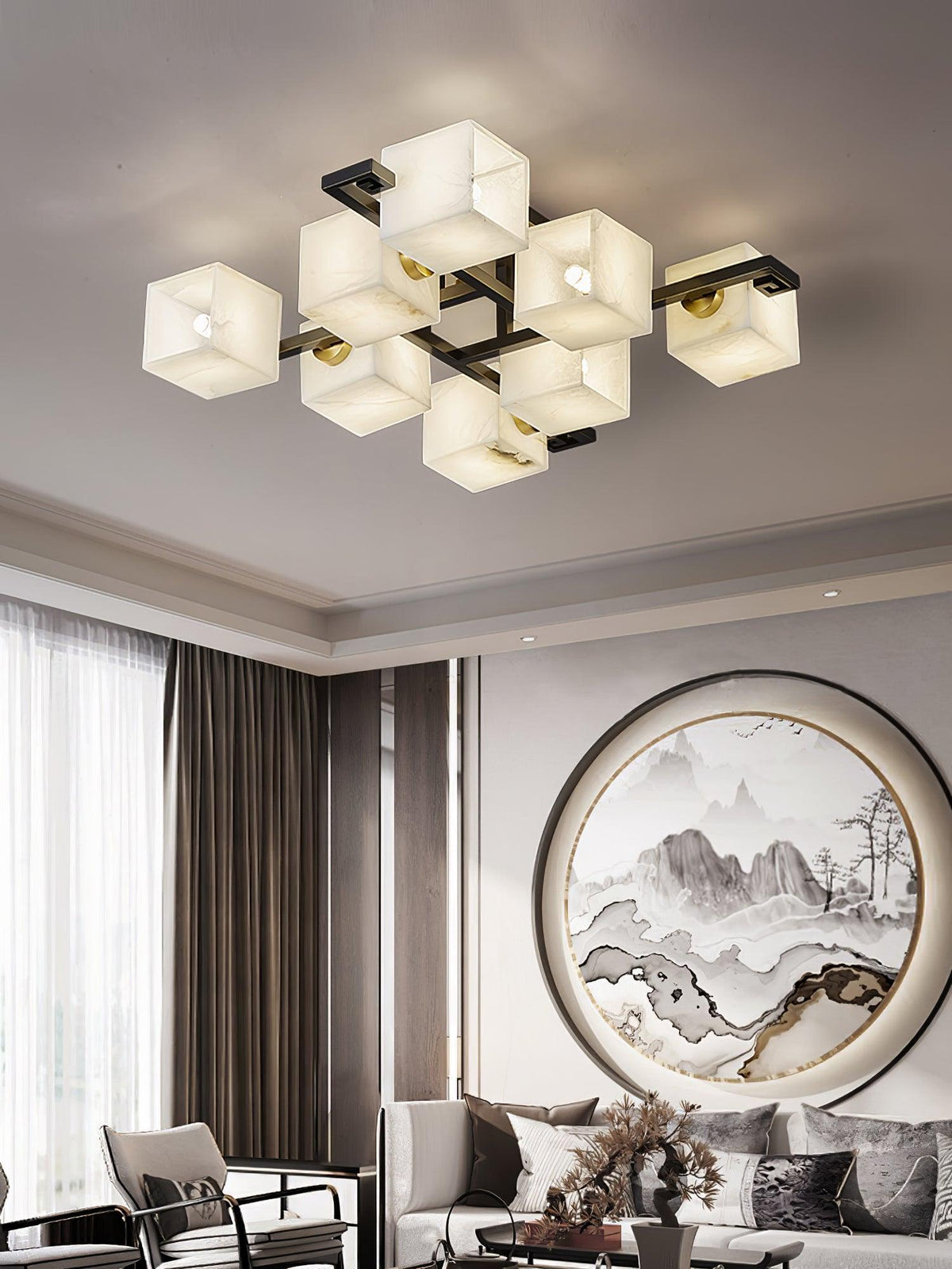Kaelen Alabaster Ceiling Light - Aura Lighting