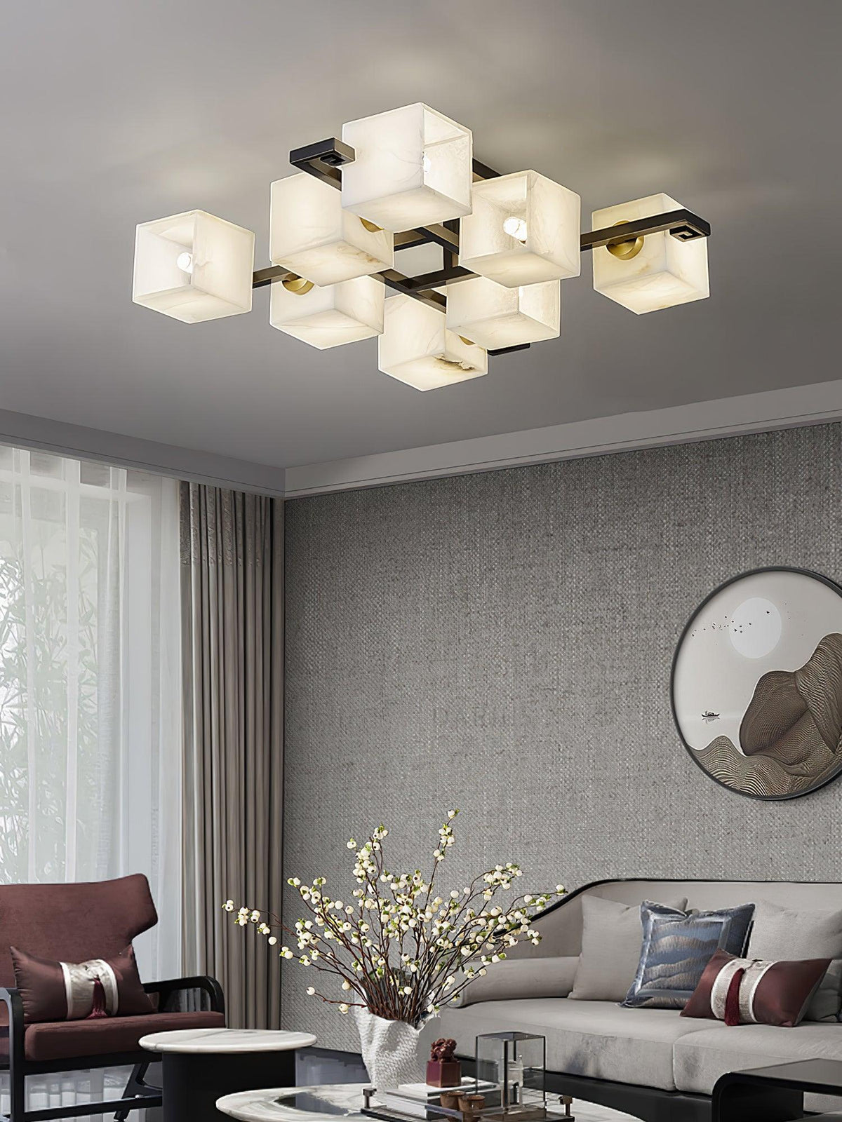 Kaelen Alabaster Ceiling Light - Aura Lighting