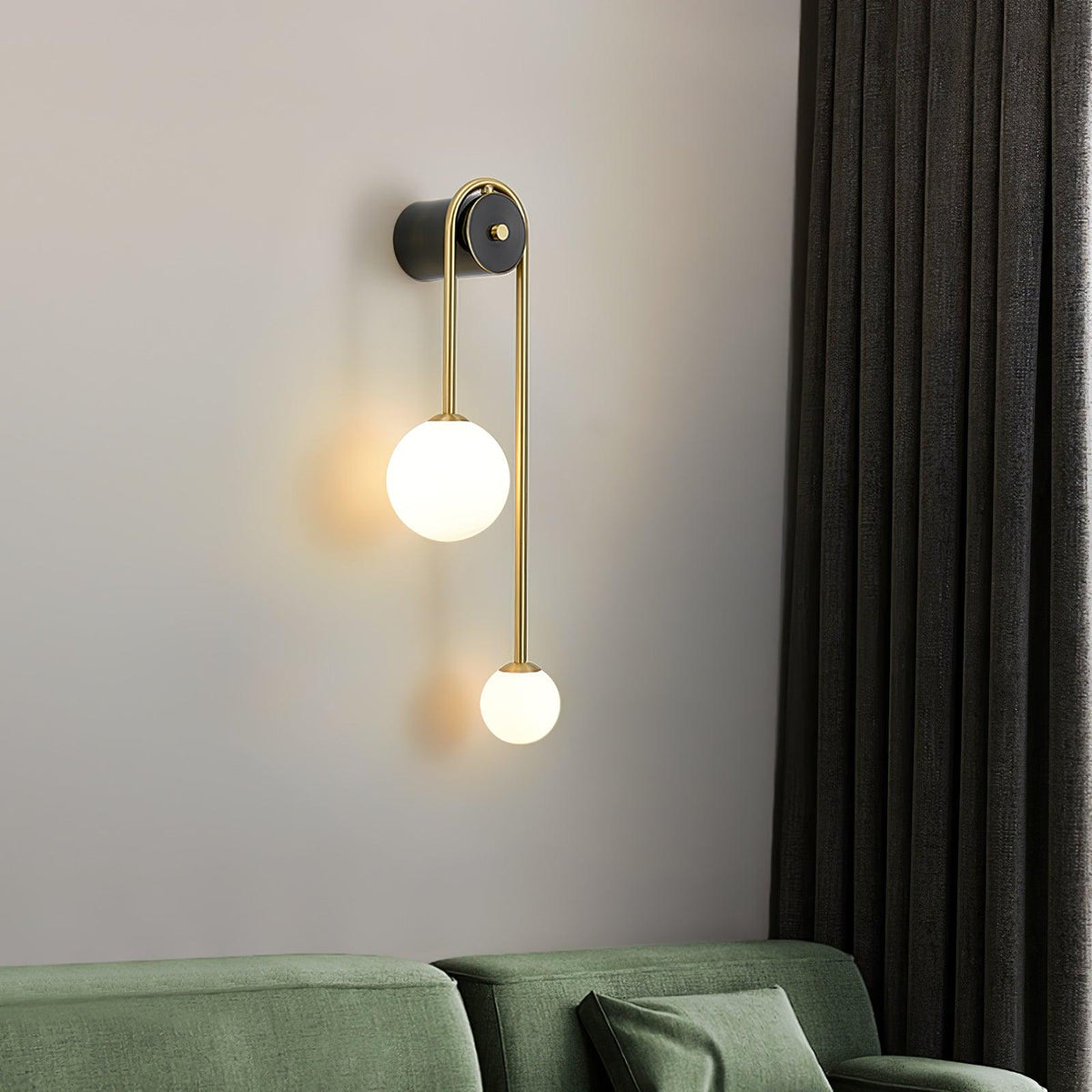 Brass Arc Wall Light - Aura Lighting