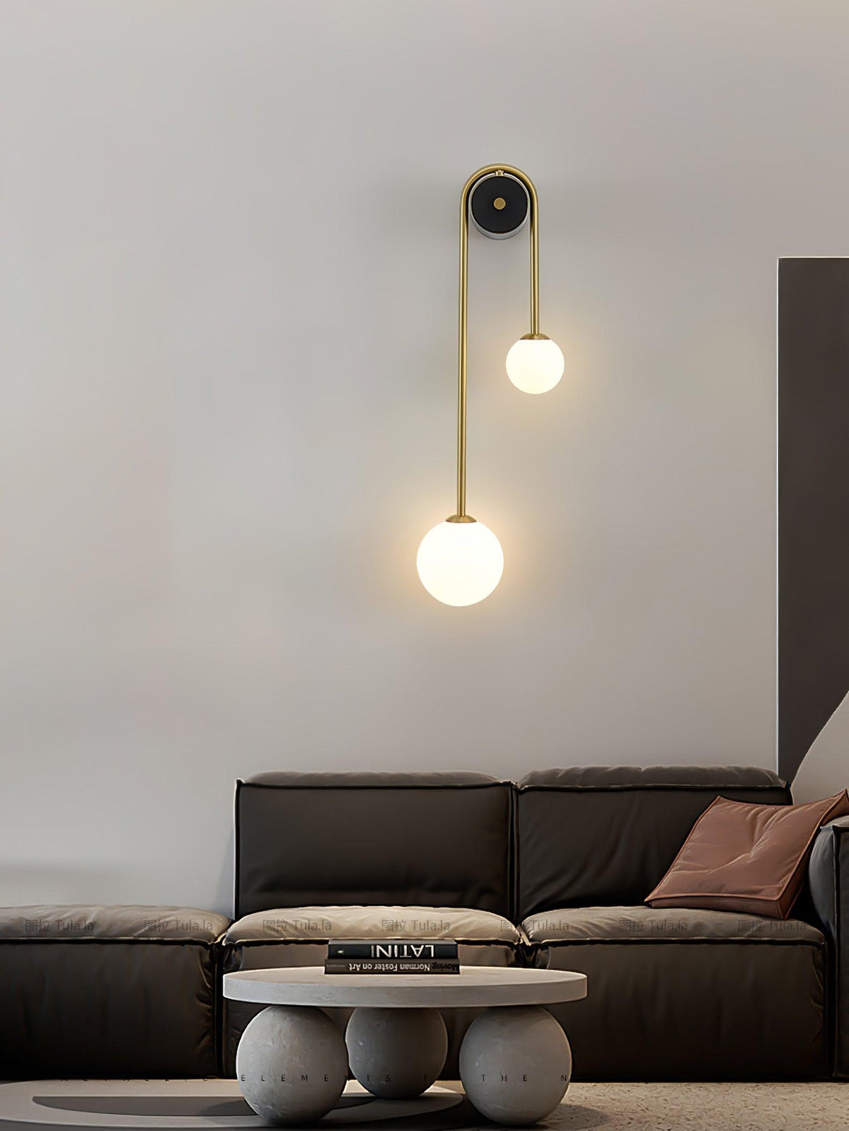 Brass Arc Wall Light - Aura Lighting