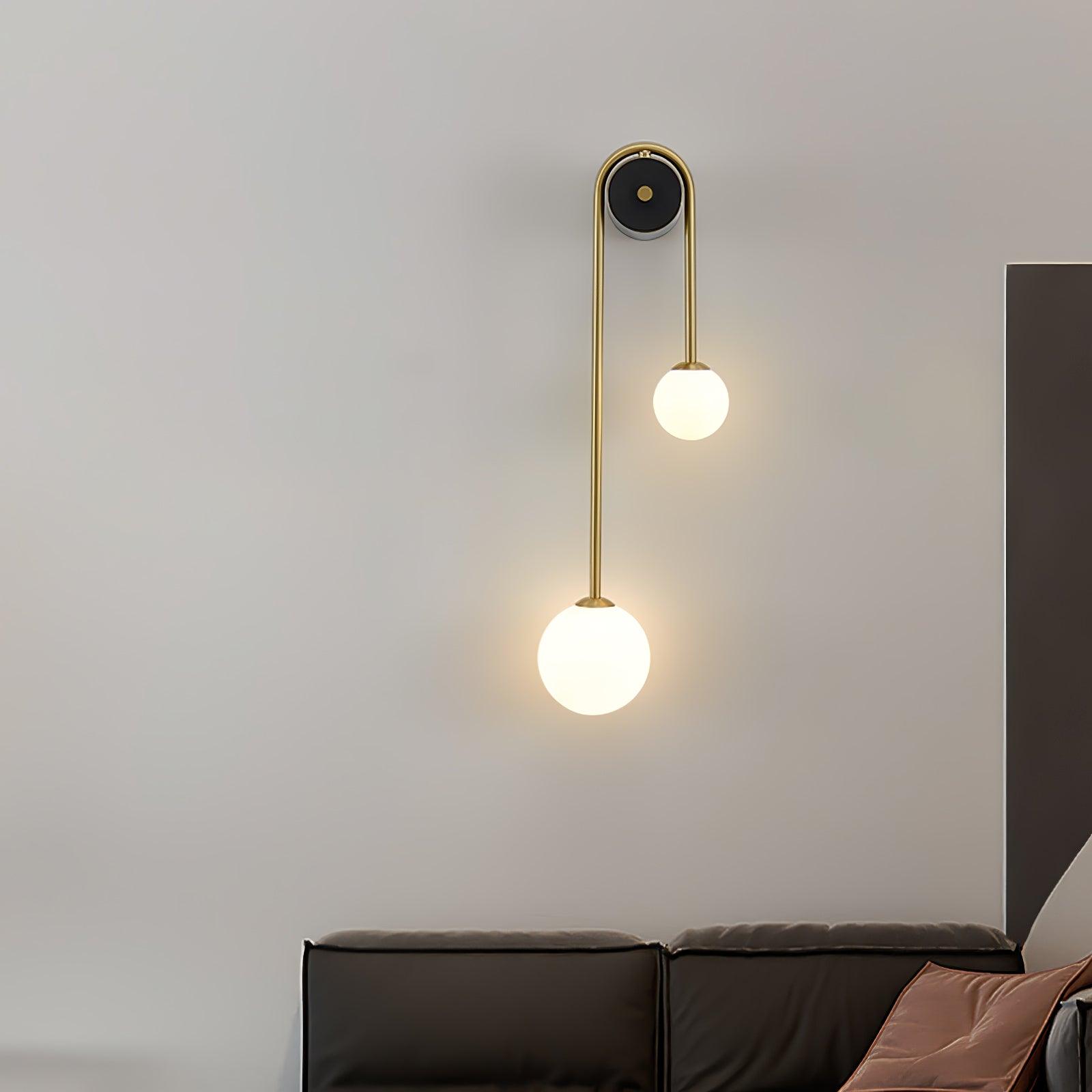 Brass Arc Wall Light - Aura Lighting