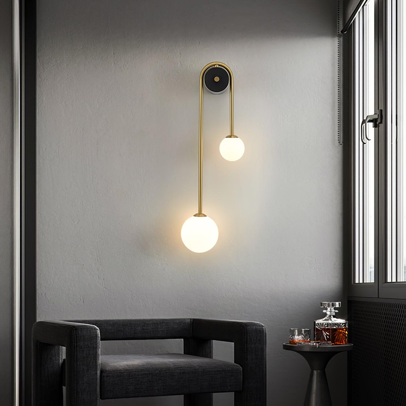 Brass Arc Wall Light - Aura Lighting