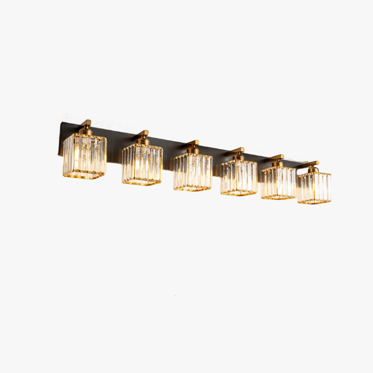 Kristy Vintage LED Metal/Cristal Aplique de Pared Para Espejo Dorado — imagen 1 | Aura Lighting