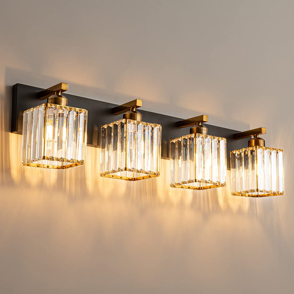 Kristy Vintage LED Metal/Cristal Aplique de Pared Para Espejo Dorado — imagen 10 | Aura Lighting