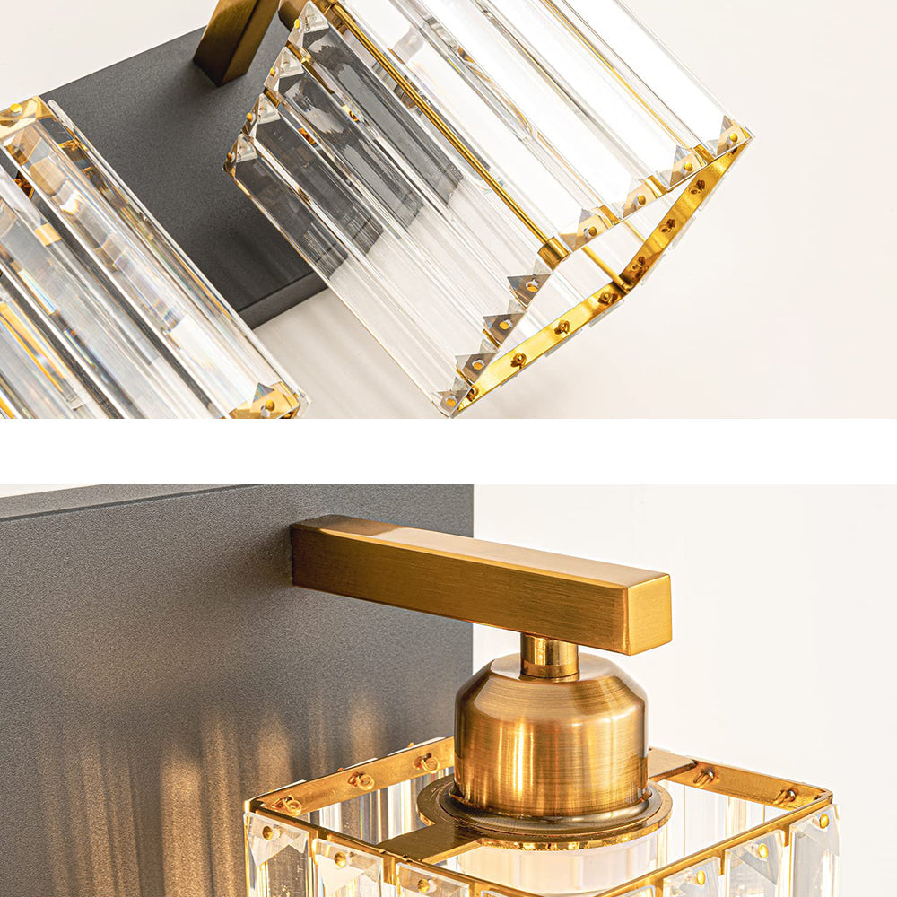 Kristy Vintage LED Metal/Cristal Aplique de Pared Para Espejo Dorado — imagen 13 | Aura Lighting