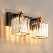 Kristy Vintage LED Metal/Cristal Aplique de Pared Para Espejo Dorado — imagen 8 | Aura Lighting
