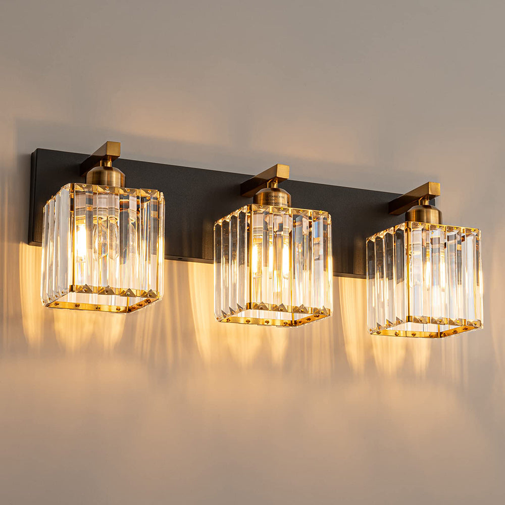 Kristy Vintage LED Metal/Cristal Aplique de Pared Para Espejo Dorado — imagen 9 | Aura Lighting