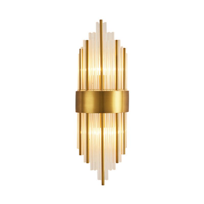 Kristy Lámpara de Pared de Cristal Dorado de Lujo para Dormitorio — imagen 1 | Aura Lighting