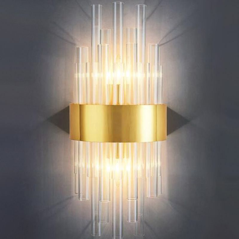 Kristy Lámpara de Pared de Cristal Dorado de Lujo para Dormitorio — imagen 11 | Aura Lighting