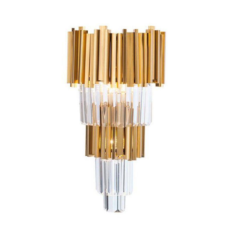 Kristy Lámpara de Pared de Cristal Dorado de Lujo para Dormitorio — imagen 13 | Aura Lighting