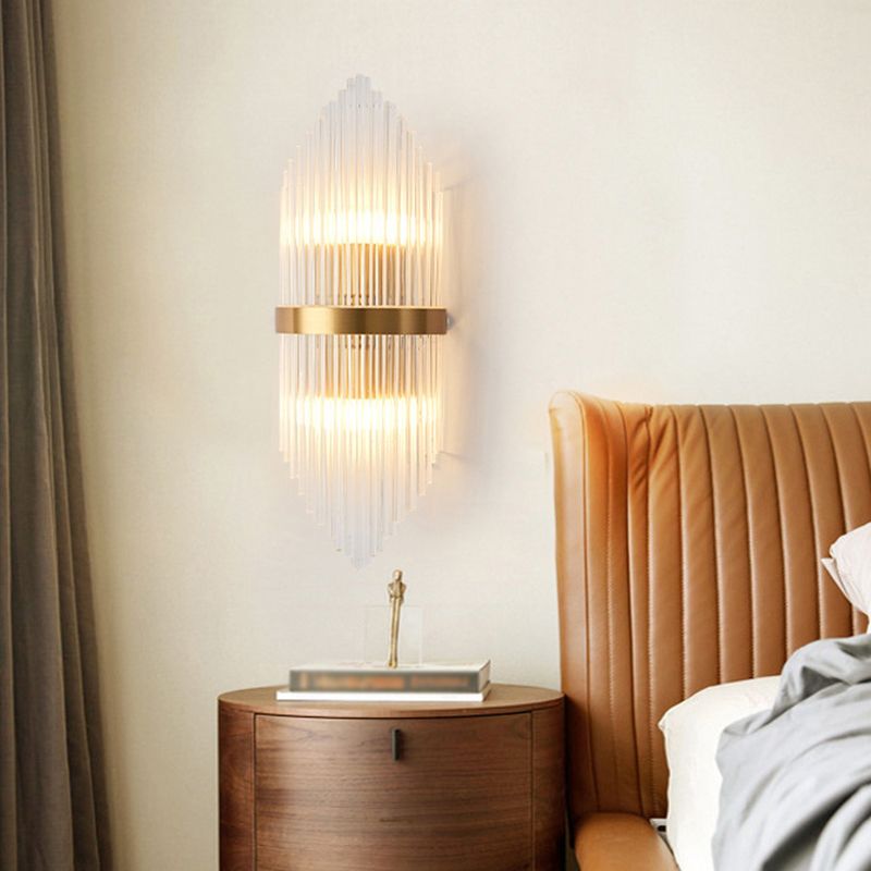 Kristy Lámpara de Pared de Cristal Dorado de Lujo para Dormitorio — imagen 2 | Aura Lighting