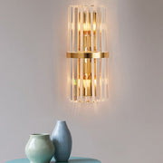 Kristy Lámpara de Pared de Cristal Dorado de Lujo para Dormitorio — imagen 4 | Aura Lighting