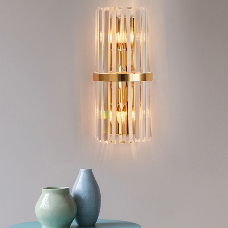 Kristy Lámpara de Pared de Cristal Dorado de Lujo para Dormitorio — imagen 4 | Aura Lighting