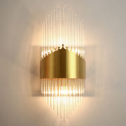 Kristy Lámpara de Pared de Cristal Dorado de Lujo para Dormitorio — imagen 9 | Aura Lighting