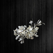 Olivia Ceramic Gingko Leaf Chandelier Organic Curves - Aura Lighting