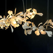 Olivia Ceramic Gingko Leaf Chandelier Organic Curves - Aura Lighting