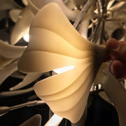 Olivia Ceramic Gingko Leaf Chandelier Organic Curves - Aura Lighting