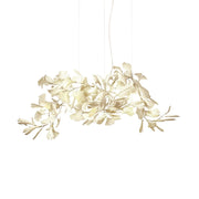 Olivia Ceramic Gingko Leaf Chandelier Organic Curves - Aura Lighting