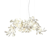 Olivia Ceramic Gingko Leaf Chandelier Organic Curves - Aura Lighting