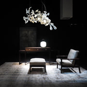 Olivia Ceramic Gingko Leaf Chandelier Organic Curves - Aura Lighting