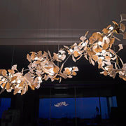 Olivia Ceramic Gingko Leaf Chandelier Organic Curves - Aura Lighting