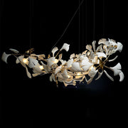 Olivia Ceramic Gingko Leaf Chandelier Organic Curves - Aura Lighting