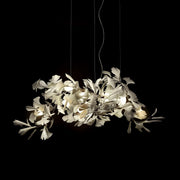 Olivia Ceramic Gingko Leaf Chandelier Organic Curves - Aura Lighting