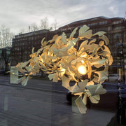 Olivia Ceramic Gingko Leaf Chandelier Organic Curves - Aura Lighting