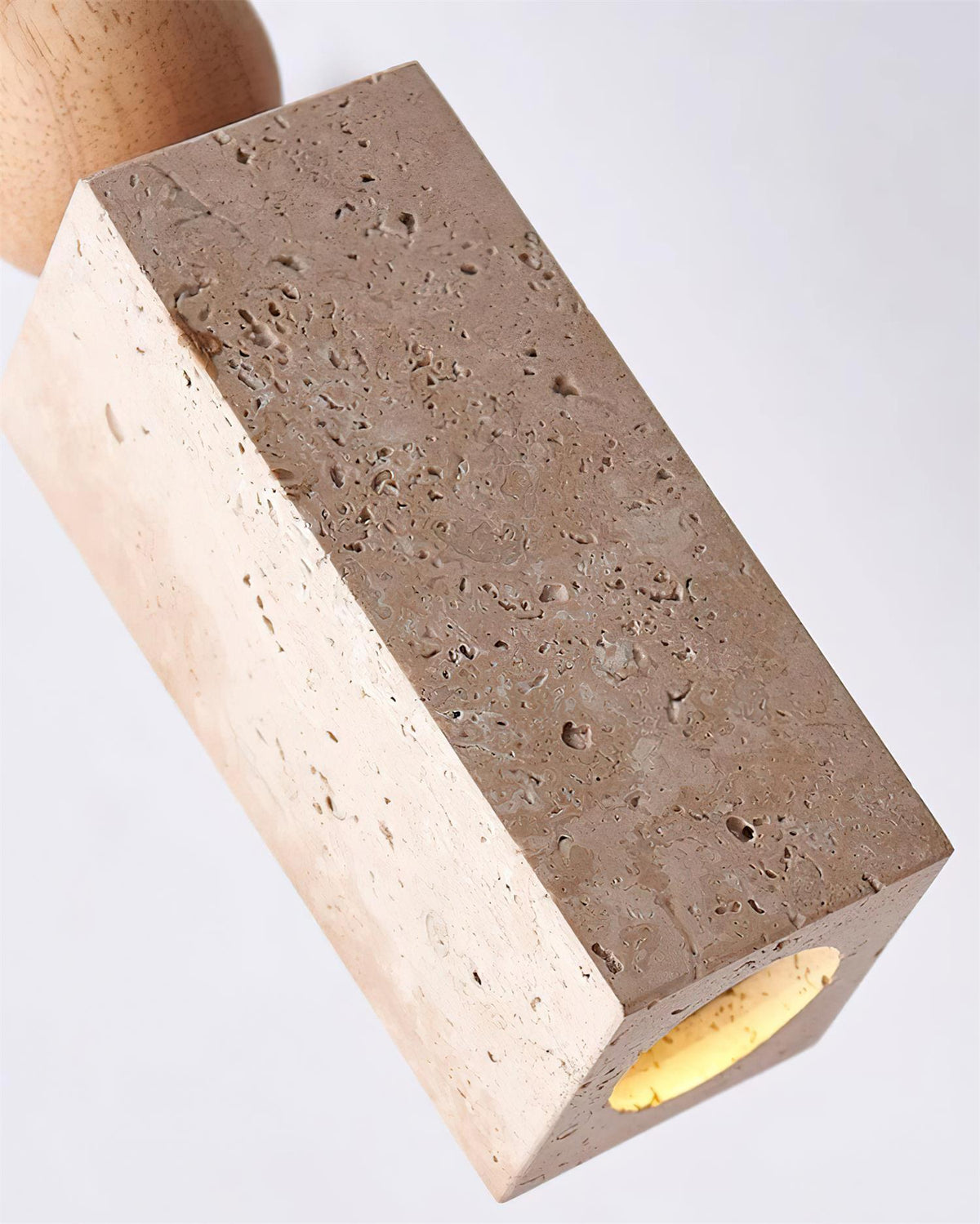 Pendant Light Geometric Wood Travertine Minimalist Nordic Hanging - Aura Lighting
