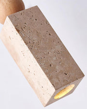 Pendant Light Geometric Wood Travertine Minimalist Nordic Hanging - Aura Lighting