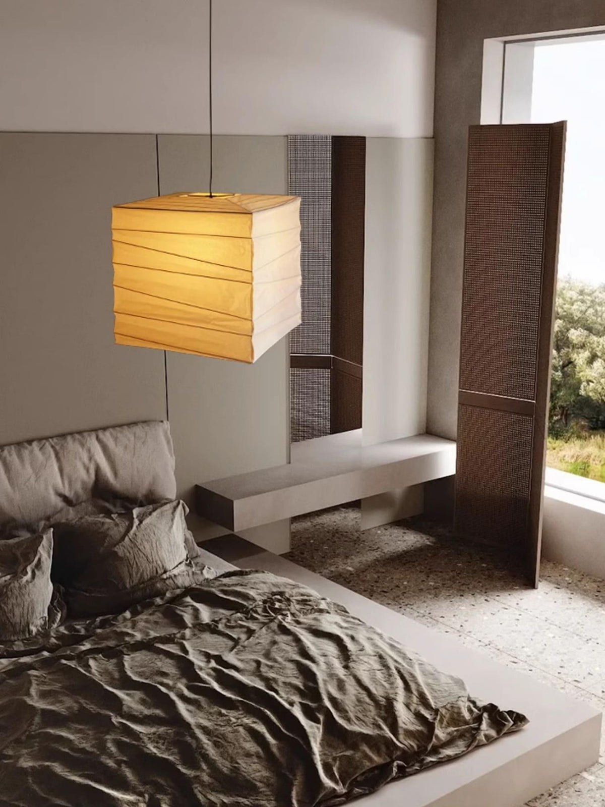 Ayla Paper Cube Pendant Lamp - Aura Lighting
