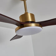 Lámpara Ventilador de Techo Moderna Xen de Madera con estructura metálica