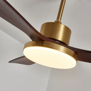 Lámpara Ventilador de Techo Moderna Xen de Madera, aspas girando