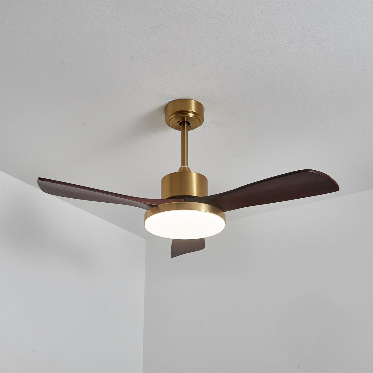 Lámpara Ventilador de Techo Moderna Xen de Madera, detalle del cableado