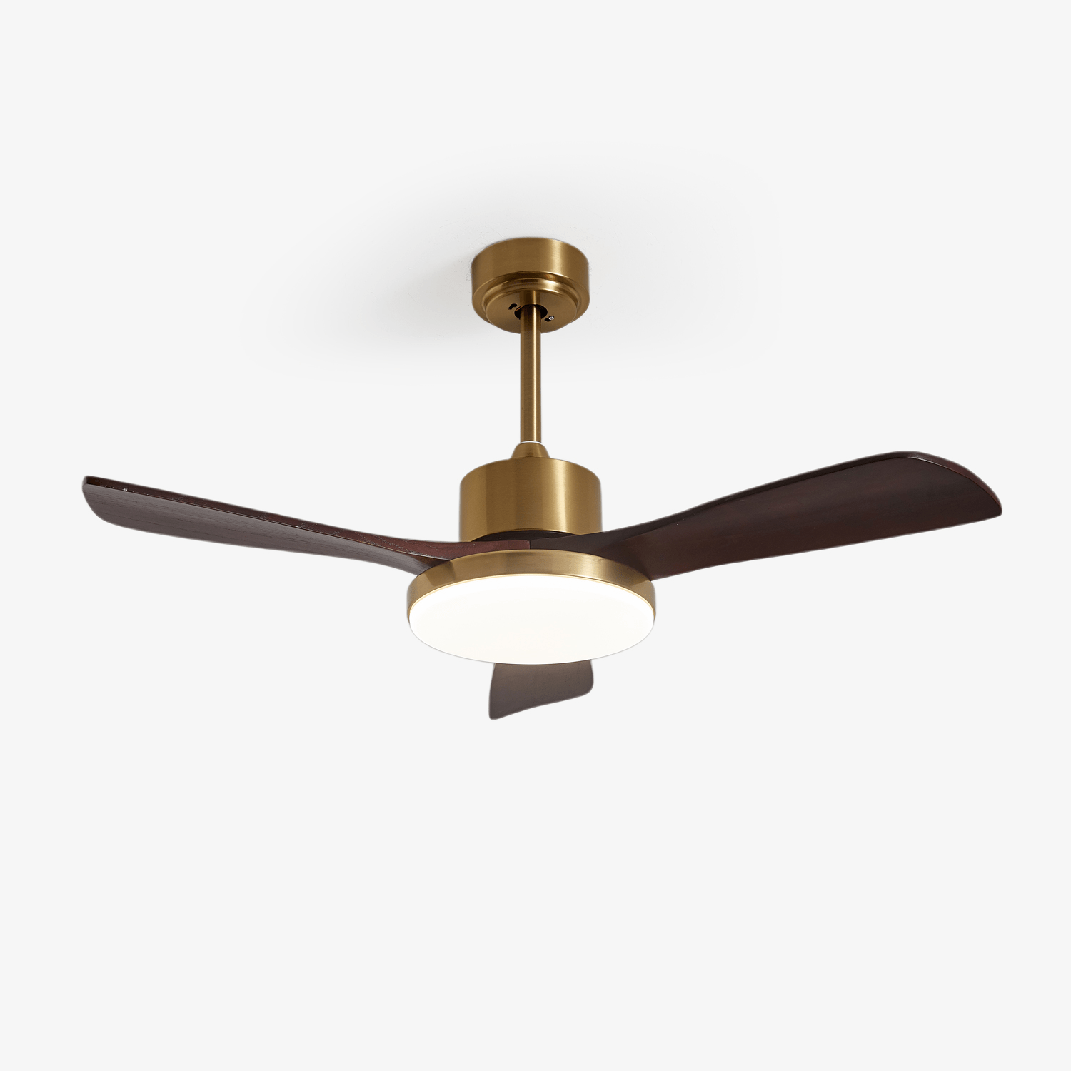 Lámpara Ventilador de Techo Xen, acabado color nogal