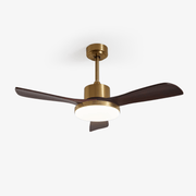 Lámpara Ventilador de Techo Xen, acabado color nogal