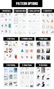 Chandelier Paper and Metal Colorful White Cards Whimsical Modern - Aura Lighting