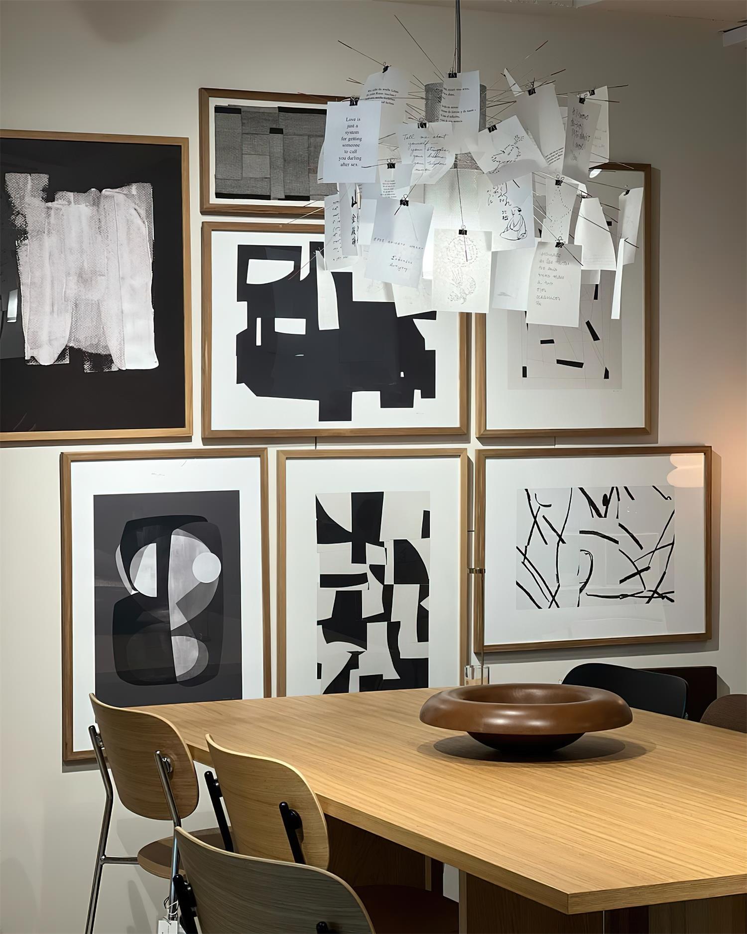 Chandelier Paper and Metal Colorful White Cards Whimsical Modern - Aura Lighting