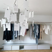Chandelier Paper and Metal Colorful White Cards Whimsical Modern - Aura Lighting