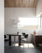 Chandelier Paper and Metal Colorful White Cards Whimsical Modern - Aura Lighting
