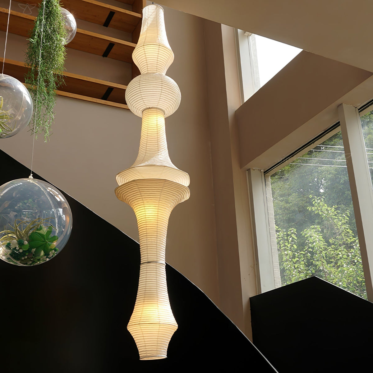 Washi Paper E Pendant Light - Aura Lighting