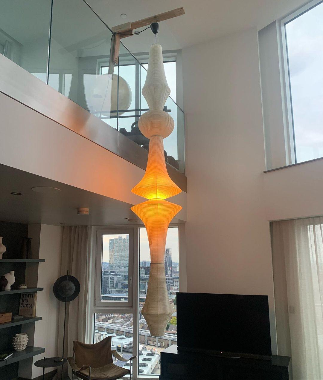Washi Paper E Pendant Light - Aura Lighting