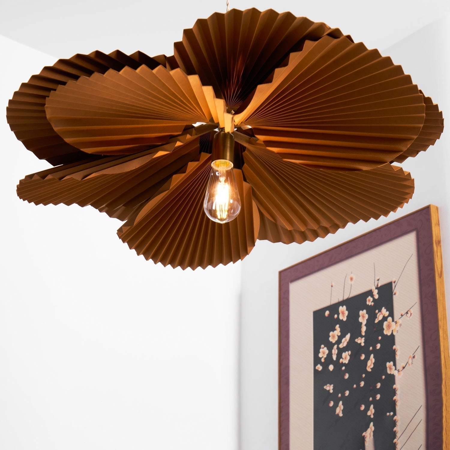 Folded Leaf Lotus Pendant Lamp - Aura Lighting