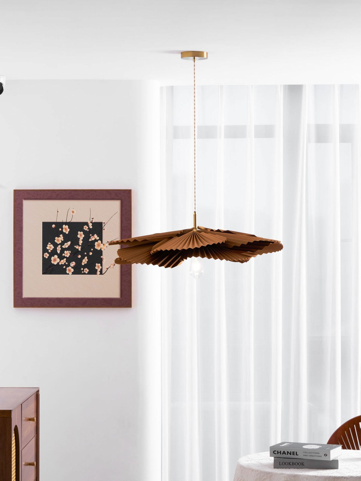 Folded Leaf Lotus Pendant Lamp - Aura Lighting