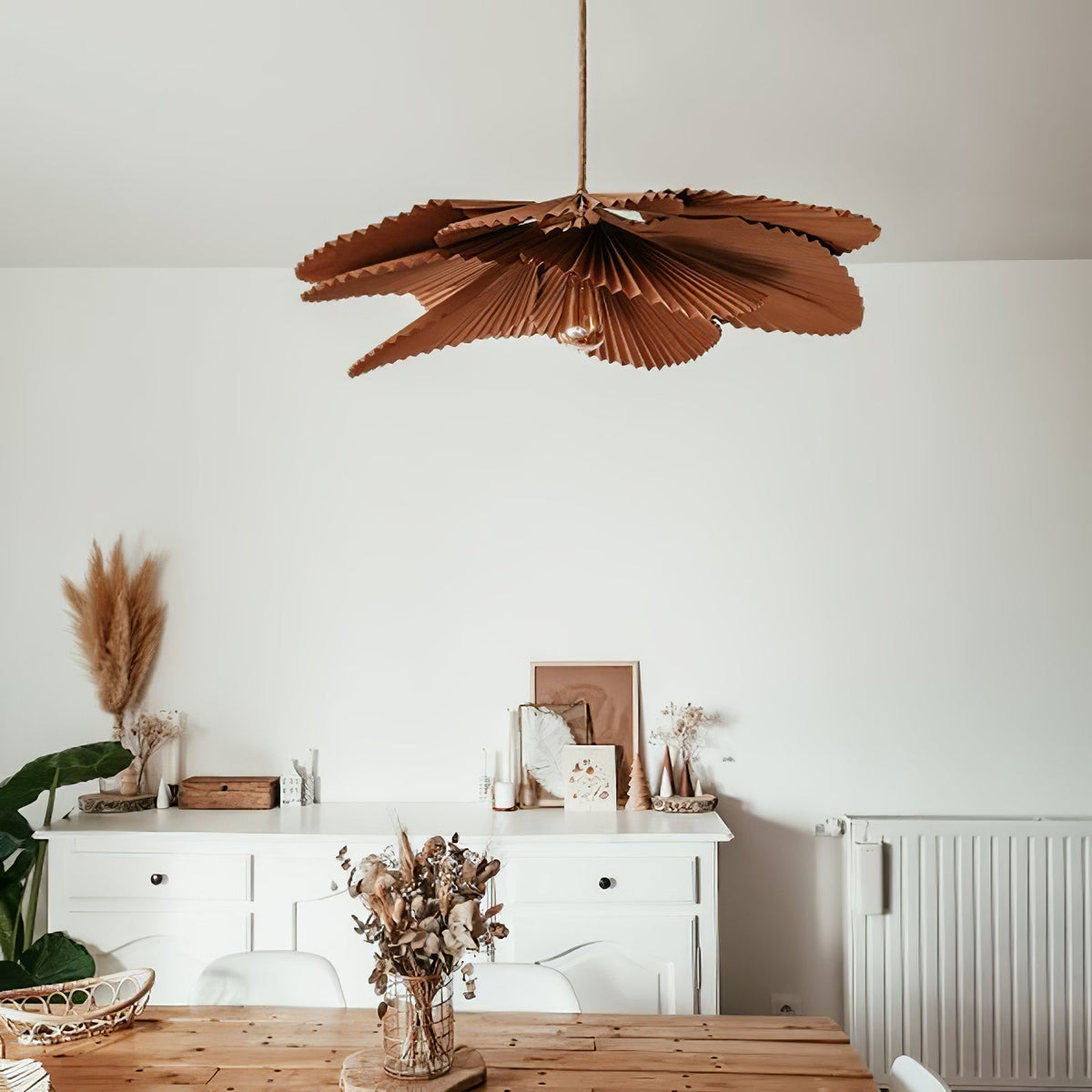 Folded Leaf Lotus Pendant Lamp - Aura Lighting
