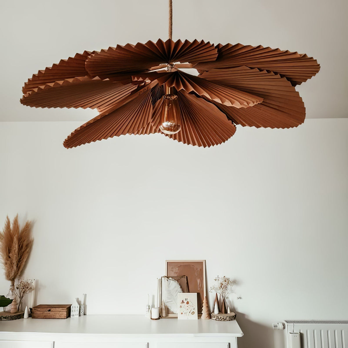 Folded Leaf Lotus Pendant Lamp - Aura Lighting