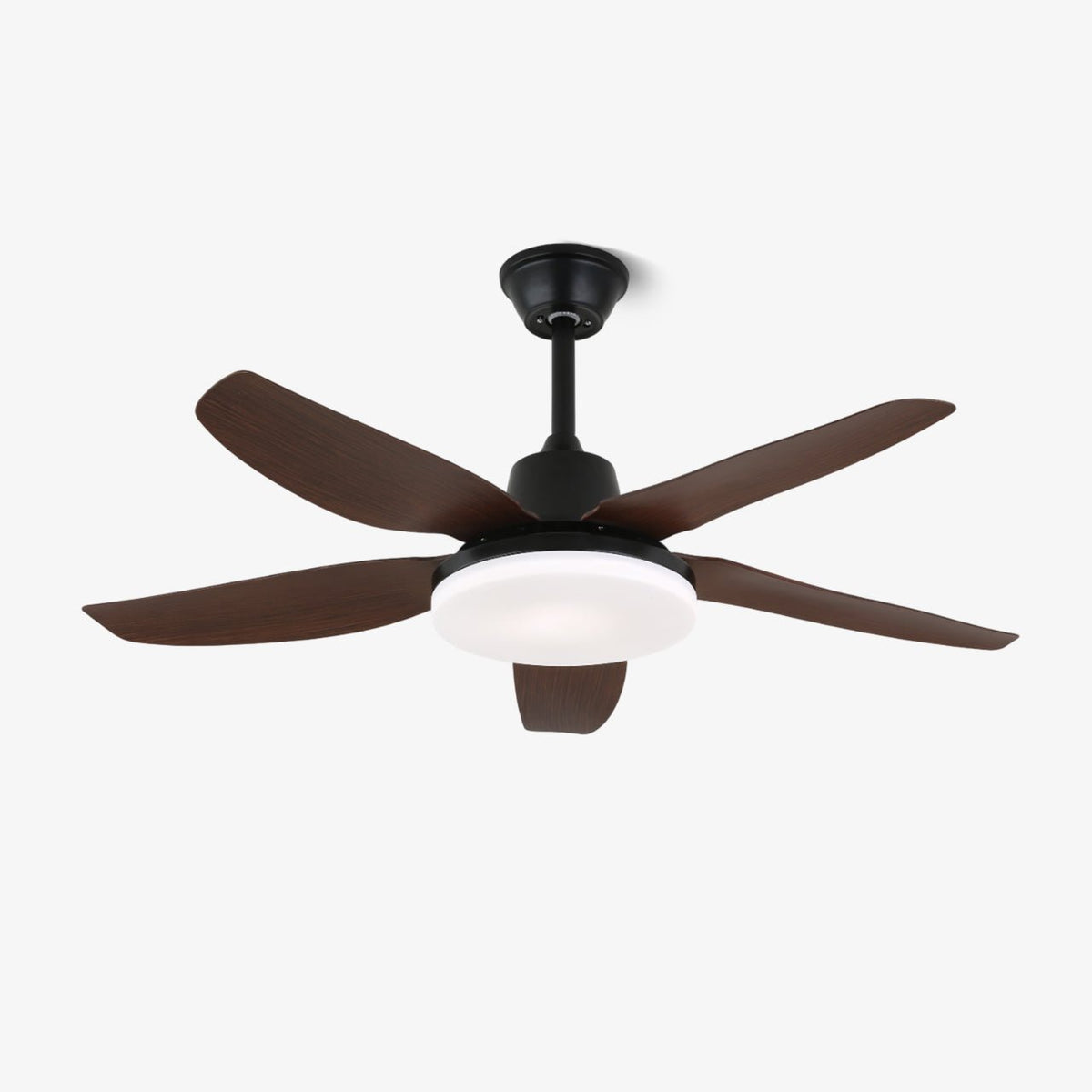 Ventilador de Techo Luvo Moderno de Madera con Luz en acabado Nogal