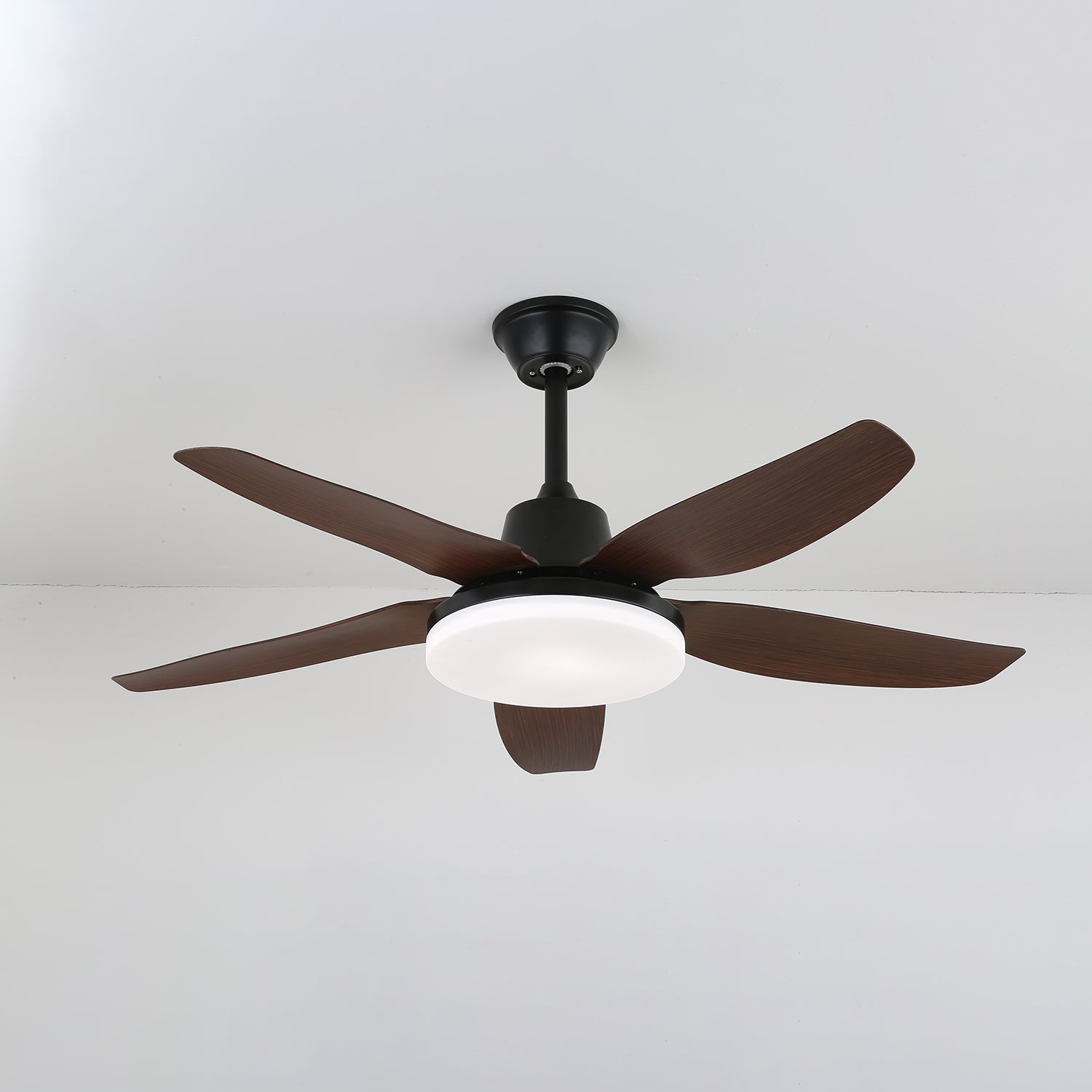 Ventilador de Techo Luvo Moderno de Madera con Luz en un ambiente interior