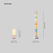Macaron Moderna Geométrica Metal/Vidrio Lámpara de Mesa/Pie — imagen 4 | Aura Lighting