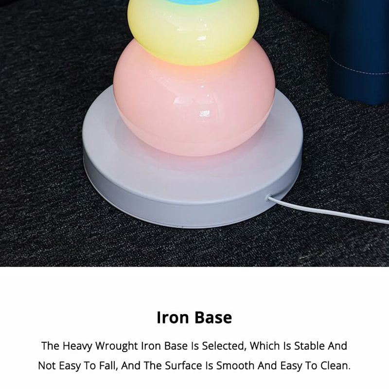 Macaron Moderna Geométrica Metal/Vidrio Lámpara de Mesa/Pie — imagen 5 | Aura Lighting